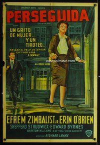 5b449 GIRL ON THE RUN Argentinean '58 77 Sunset Strip pilot, completely different art!