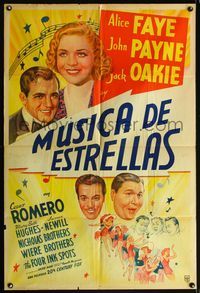 5b454 GREAT AMERICAN BROADCAST Argentinean '41 Alice Faye, John Payne, Jack Oakie, Cesar Romero