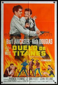 5b459 GUNFIGHT AT THE O.K. CORRAL Argentinean '57 Burt Lancaster, Kirk Douglas, John Sturges