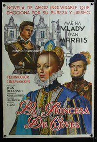 5b536 PRINCESS OF CLEVES Argentinean '61 written by Jean Cocteau, c/u of Marina Vlady & Jean Marais