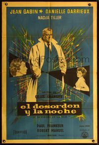 5b520 NIGHT AFFAIR Argentinean '58 Gilles Grangier's Le desordre et la nuit starring Jean Gabin!