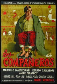 5b528 ORGANIZER Argentinean '63 Mario Monicelli's I compagni, art of Marcello Mastroianni!