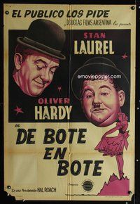 5b530 PARDON US Argentinean R50s art of convicts Stan Laurel & Oliver Hardy, classic!