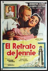 5b534 PORTRAIT OF JENNIE Argentinean R50s close up of beautiful Jennifer Jones & Joseph Cotten!