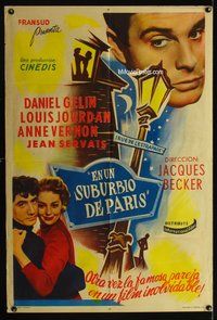 5b541 RUE DE L'ESTRAPADE Argentinean '53 Louis Jourdan, Anne Vernon, Daniel Gelin