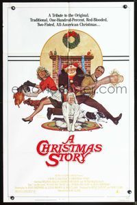 5d084 CHRISTMAS STORY 1sh '83 best classic X-mas movie, great art by Robert Tanenbaum!