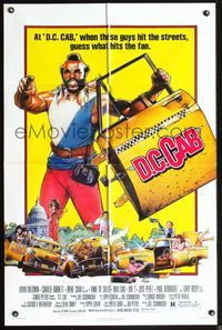 5d106 D.C. CAB 1sh '83 great Drew Struzan art of angry Mr. T with torn-off cab door!