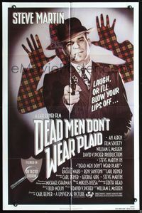 5d112 DEAD MEN DON'T WEAR PLAID 1sh '82 Steve Martin will blow your lips off if you don't laugh!