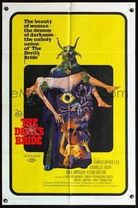 5d119 DEVIL'S BRIDE 1sh '68 the union of the beauty of woman and the demon of darkness!