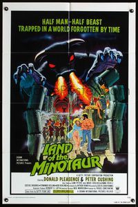 5d120 DEVIL'S MEN 1sh '76 Land of the Minotaur, Robert Tanenbaum fantasy monster art!