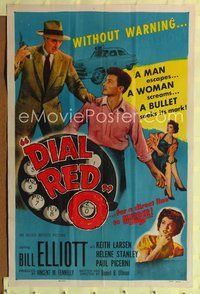 5d125 DIAL RED O 1sh '55 a man escapes, a woman screams, a direct line to MURDER!