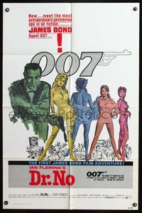 5d142 DR. NO 1sh R80 Sean Connery is the most extraordinary gentleman spy James Bond 007!