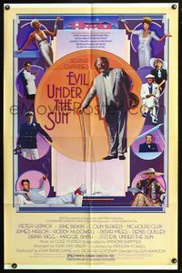 5d178 EVIL UNDER THE SUN 1sh '82 Agatha Christie, Anthony Shaffer, Peter Ustinov