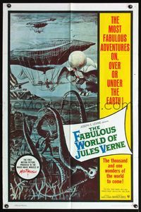 5d184 FABULOUS WORLD OF JULES VERNE 1sh '58 the thousand and one wonders of the world to come!