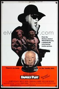 5d197 FAMILY PLOT red style 1sh '76 from the mind of Alfred Hitchcock, Karen Black, Bruce Dern!