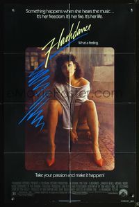 5d221 FLASHDANCE 1sh '83 sexy dancer Jennifer Beals, take your passion and make it happen!