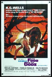 5d228 FOOD OF THE GODS 1sh '76 artwork of giant rat feasting on dead girl by Drew Struzan!