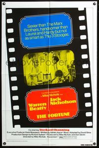 5d232 FORTUNE 1sh '75 Jack Nicholson & Warren Beatty are not as smart as the Three Stooges!