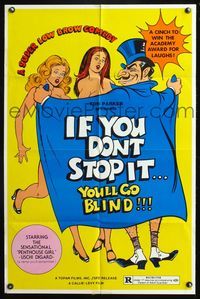 5d348 IF YOU DON'T STOP IT YOU'LL GO BLIND 1sh '76 Uschi Digard, wackiest sexy artwork!