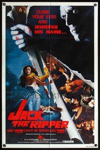 5d371 JACK THE RIPPER 1sh '79 Jess Franco, Klaus Kinski, cool sexy horror art by Copeland!