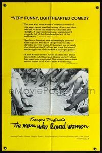 5d470 MAN WHO LOVED WOMEN 1sh '77 Francois Truffaut's L'Homme qui aimait les femmes