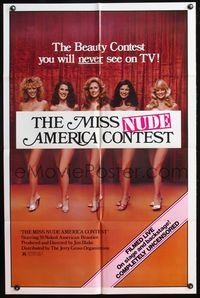 5d493 MISS NUDE AMERICA CONTEST 1sh '80 beauty pageant sexploitation, you will never see on TV!