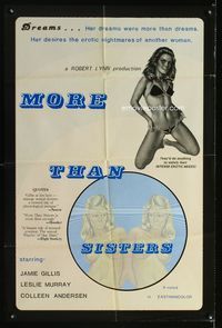 5d496 MORE THAN SISTERS 1sh '78 they'd do anything to satisfy their intense erotic needs!