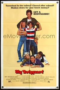 5d503 MY BODYGUARD 1sh '80 great Robert Tanenbaum art of young Joan Cusack & Matt Dillon!