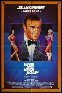 5d517 NEVER SAY NEVER AGAIN 1sh '83 art of Sean Connery as James Bond 007 by R. Dorero!