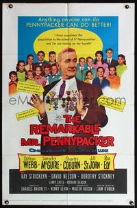 5d649 REMARKABLE MR. PENNYPACKER 1sh '59 Clifton Webb, he can do it better than anyone!