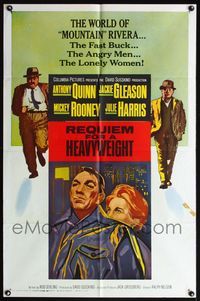 5d650 REQUIEM FOR A HEAVYWEIGHT 1sh '62 Anthony Quinn, Jackie Gleason, Mickey Rooney, boxing!