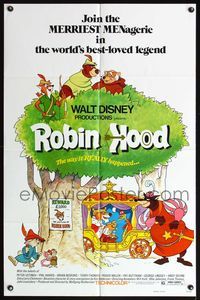 5d661 ROBIN HOOD 1sh '73 Walt Disney cartoon, the way it REALLY happened!