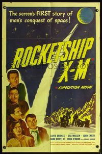 5d663 ROCKETSHIP X-M 1sh '50 Lloyd Bridges in the screen's FIRST story of man's conquest of space!