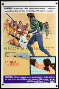 5d667 ROMEO & JULIET 1sh '69 Franco Zeffirelli's version of William Shakespeare's play!