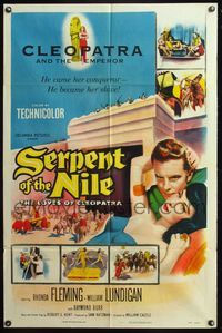 5d698 SERPENT OF THE NILE 1sh '53 sexiest Rhonda Fleming as Egyptian queen Cleopatra!