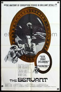 5d701 SERVANT 1sh '64 Dirk Bogarde, written by Harold Pinter, directed by Joseph Losey!