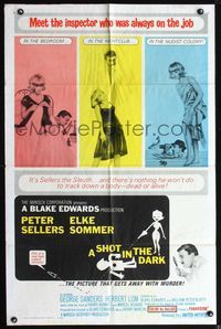 5d731 SHOT IN THE DARK 1sh '64 Blake Edwards directed, Peter Sellers & sexy Elke Sommer!