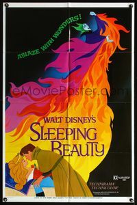 5d750 SLEEPING BEAUTY style A 1sh R70 Walt Disney fairy tale fantasy classic!