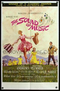 5d760 SOUND OF MUSIC 1sh '65 classic artwork of Julie Andrews & top cast by Howard Terpning!