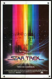 5d776 STAR TREK advance 1sh '79 art of William Shatner & Leonard Nimoy by Bob Peak!