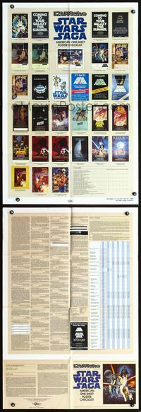 5d777 STAR WARS CHECKLIST DS 1sh '85 great images of classic sci-fi posters!