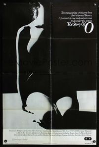 5d784 STORY OF O 1sh '75 Histoire d'O, Udo Kier, x-rated, sexy silhouette image!