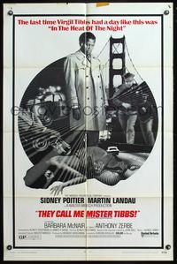 5d843 THEY CALL ME MISTER TIBBS 1sh '70 Sidney Poitier, Martin Landau, Barbara McNair