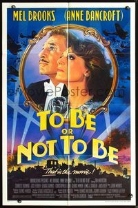 5d865 TO BE OR NOT TO BE 1sh '83 art of Mel Brooks & Anne Bancroft by Drew Struzan!