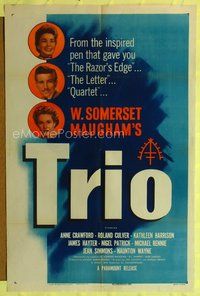 5d882 TRIO 1sh '50 W. Somerset Maugham, Anne Crawford, Roland Culver, Kathleen Harrison!