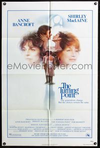 5d883 TURNING POINT 1sh '77 artwork of Shirley MacLaine & Anne Bancroft by John Alvin!