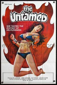 5d898 UNTAMED 1sh '78 wild sexy artwork, she tasted the ecstasy of helplessness!