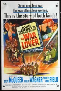 5d922 WAR LOVER 1sh '62 Steve McQueen, Robert Wagner, Shirley Anne Field, Howard Terpning art!