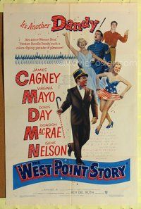 5d926 WEST POINT STORY 1sh '50 dancing cadet James Cagney, Virginia Mayo, Doris Day!