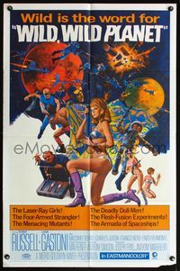 5d953 WILD, WILD, WILD PLANET 1sh R67 I Criminali Della Galassia, sexy Italian sci-fi art!